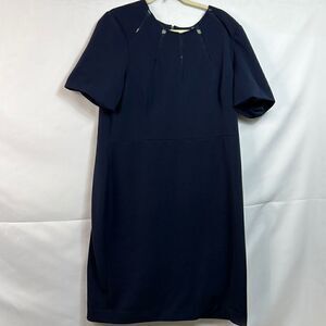 Badgley Mischa Navy Blue short sleeve dress size 18 EUC